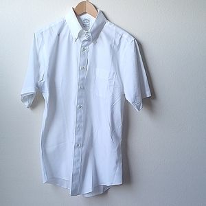 Brooks Brothers Men's Short Sleeve White Dress Shirt Neck Size 16 NWOT